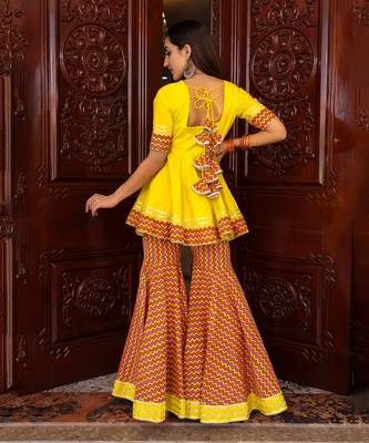 Tuscan Yellow Sharara Set 4