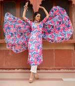 Multicolor Phulwari Chiffon Kurta Set