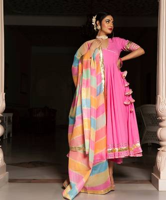 Rose Pink Angrakha Set 2