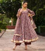 Maroon Gulbagh Anarkali Set