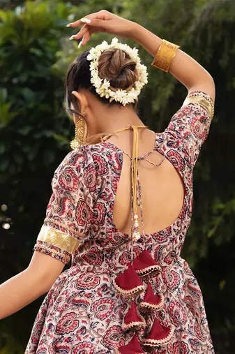 Maroon Gulbagh Anarkali Set