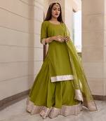 Falguni Green Kurta Skirt Set