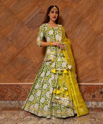 Multicolor Kavya Block Printed Skirt Set 2