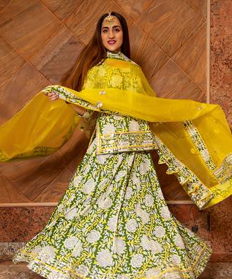 Multicolor Kavya Block Printed Skirt Set 4