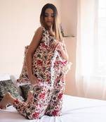 Off White Garden Rose Night Set