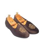 Brown Velvet Juttis