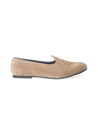 Beige Velvet Juttis 2