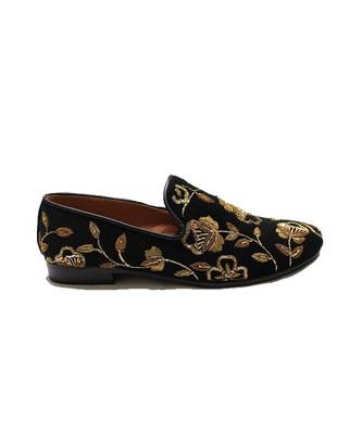 Black Golden Flora Slipons 3