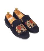 Black Elephant Slipons