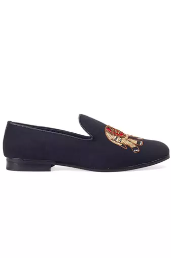 Black Elephant Slipons