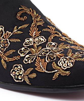 Black Golden Garden Slipons 2