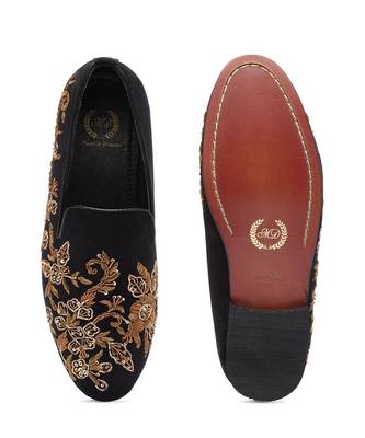 Black Golden Garden Slipons 6