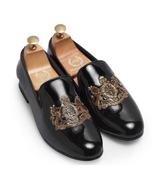 Patent Black Royal Seal Patent Slipons 1