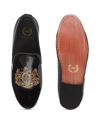 Patent Black Royal Seal Patent Slipons 3