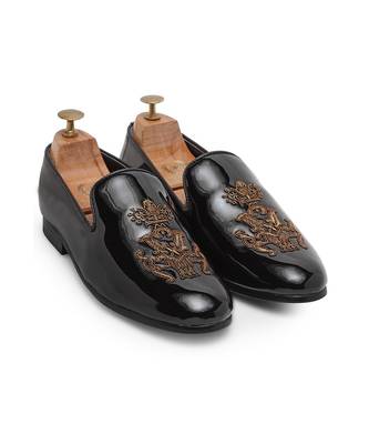 Black Imperial Patent Slipons 1