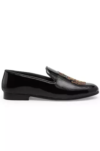 Black Imperial Patent Slipons