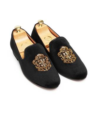 Black Royal Crest Slipons 1