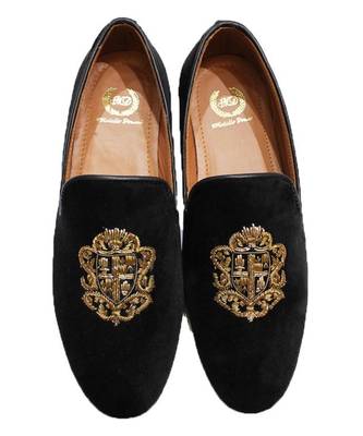 Black Royal Crest Slipons 3