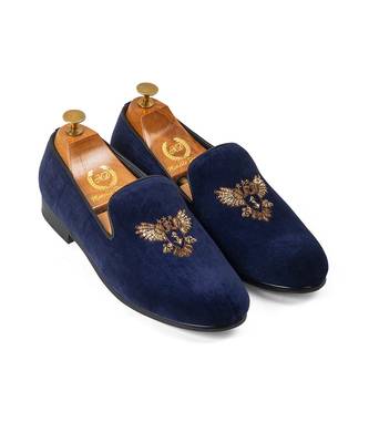 Navy Blue Falcon Slipons 1