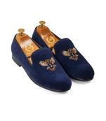 Navy Blue Falcon Slipons