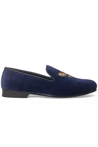 Navy Blue Falcon Slipons