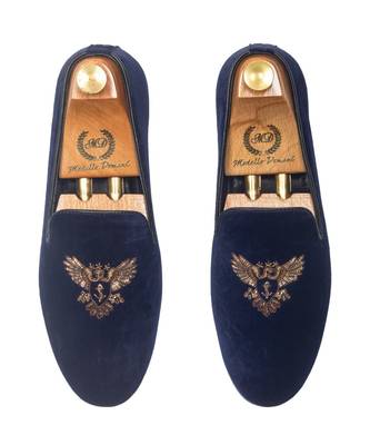 Navy Blue Falcon Slipons 4