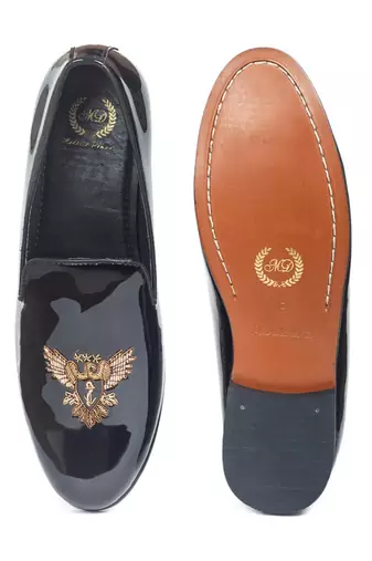 Black Falcon Patent Slipons