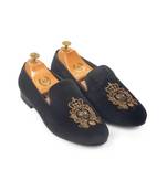 Black Royal Bee Slipons