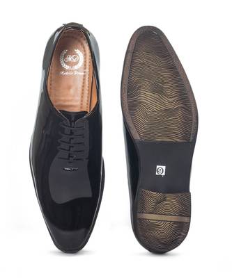 Patent Black Tux Derby Shoes 4