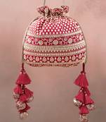 Red Resham Potli Bag