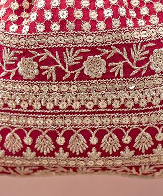 Red Resham Potli Bag 2