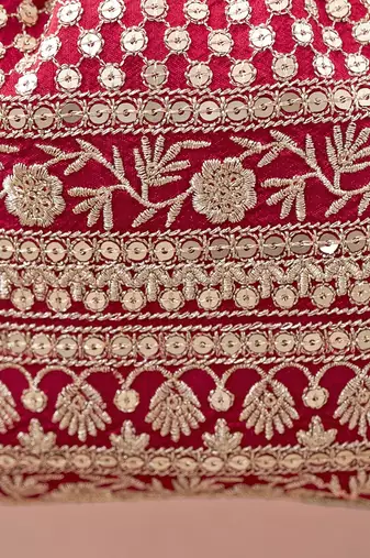 Red Resham Potli Bag