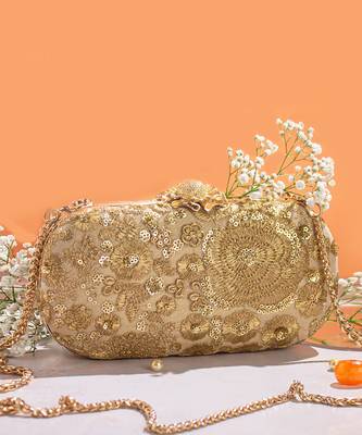 Gold Aurelia Capsule Clutch 1