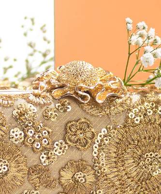 Gold Aurelia Capsule Clutch 2