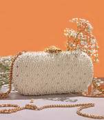 White Perla Capsule Clutch