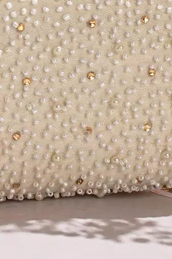 White Perla Capsule Clutch