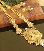Gold plated temple necklace set