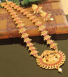 Matte finish Temple long necklace set