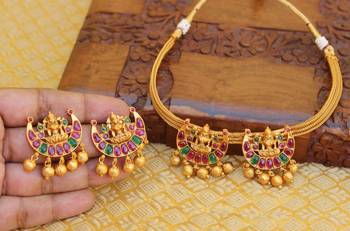 Matte finish Temple  necklace set 1