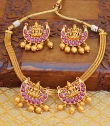 Matte finish Temple necklace set