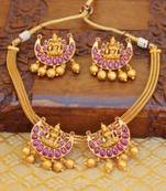 Matte finish Temple necklace set