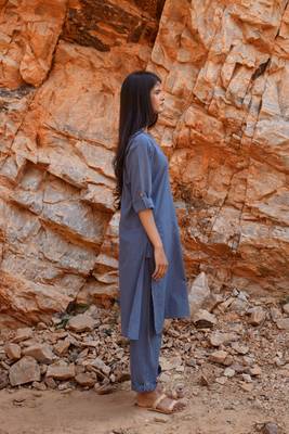 Blue Cotton Tunic Set 3