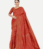 Tavas Women'S Fashionable Faux Banarasi Silk Jacquard Saree With Blouse Piece