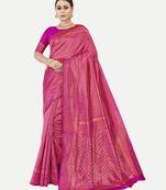 Tavas Women'S Fashionable Faux Banarasi Silk Jacquard Saree With Blouse Piece
