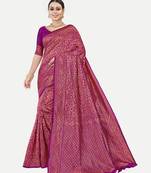 Tavas Women'S Fashionable Faux Banarasi Silk Jacquard Saree With Blouse Piece