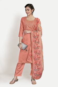 TAVAS Embroidered Unstitched Salwar Suit For Ladies With Digital Print Dupatta