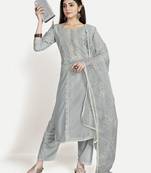 Women's Stylish Unstitched Salwar Suit By TAVAS With Embroidered Work Dupatta