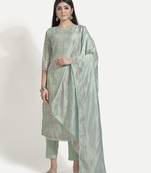 Trendy Crochet Work for Ladies by TAVAS With Digital Print Top Dupatta and Bottom