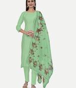 Women's Stylish Crochet Work Salwar Suit With Digital Print Dupatta