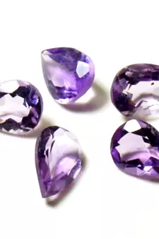 Natural Amethyst at Wholesale Rate 2.25 Ratti 2.04 Carat Pear Shape जामुनिया Loose Gemstone for Astrologers Jewellers